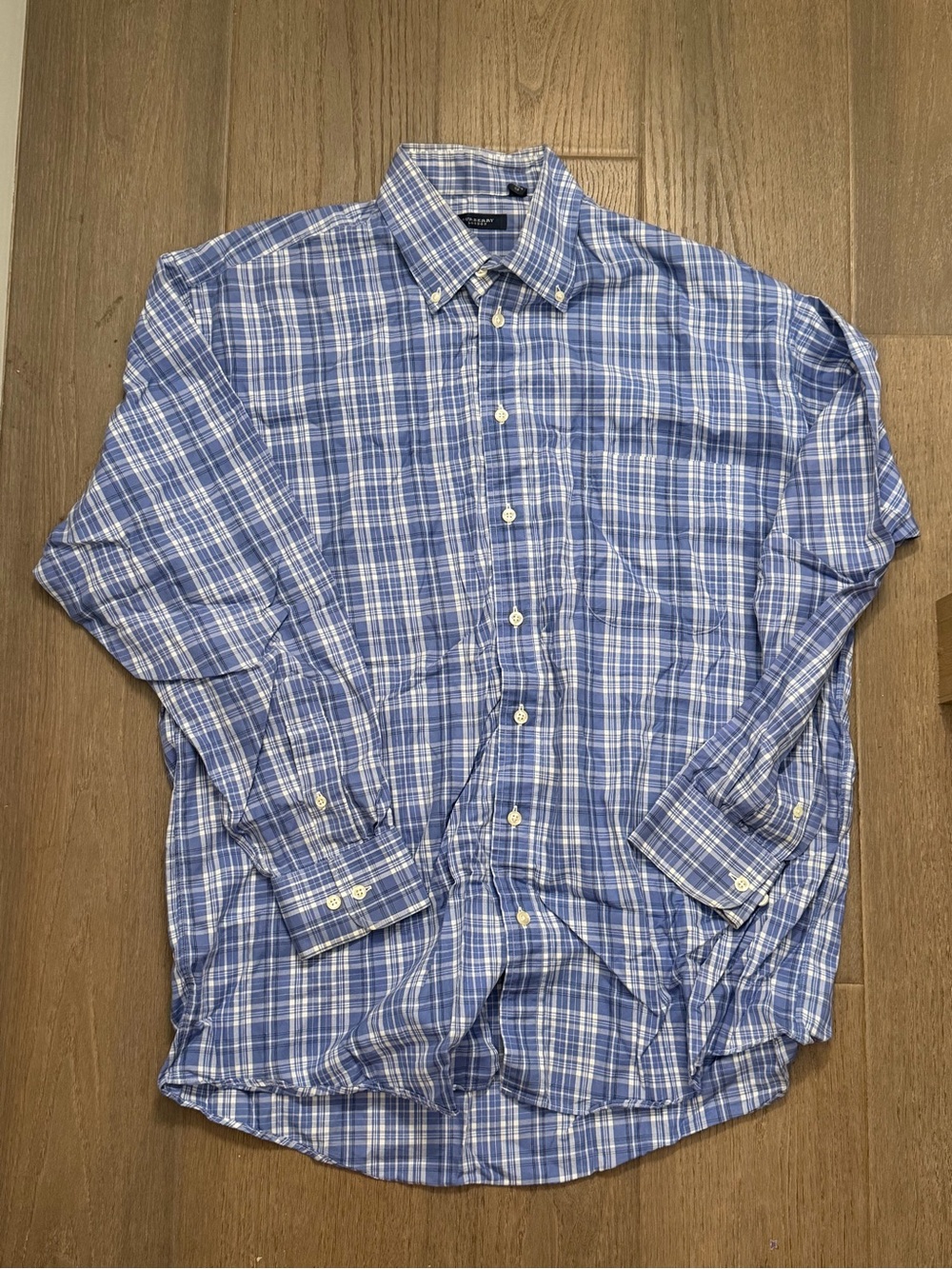 Burberry London men’s plaid button down collared shirt size large business casua